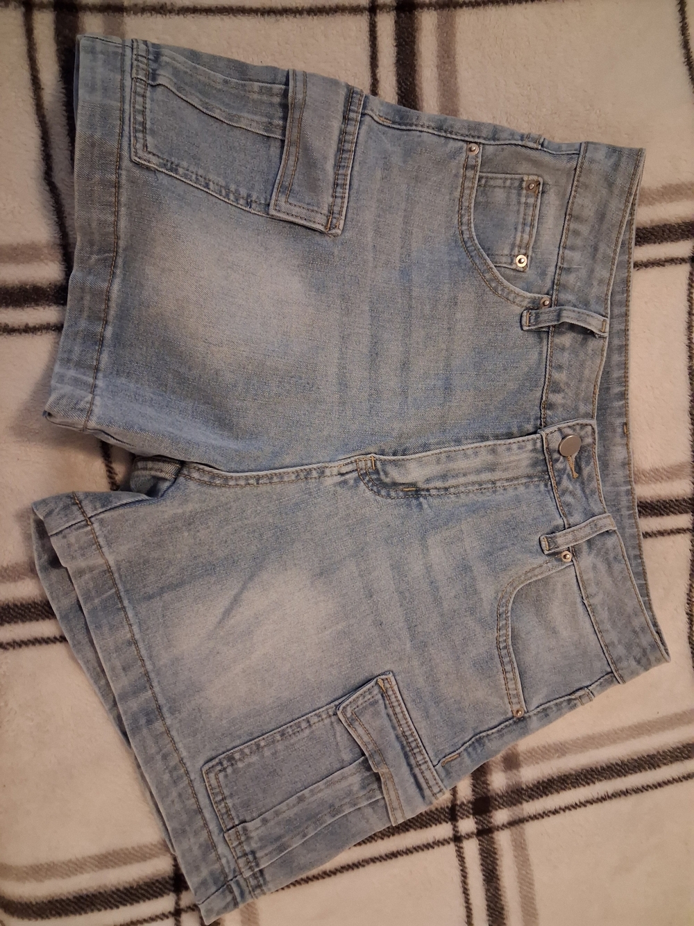 Amazon Light Blue Denim Cargo Shorts